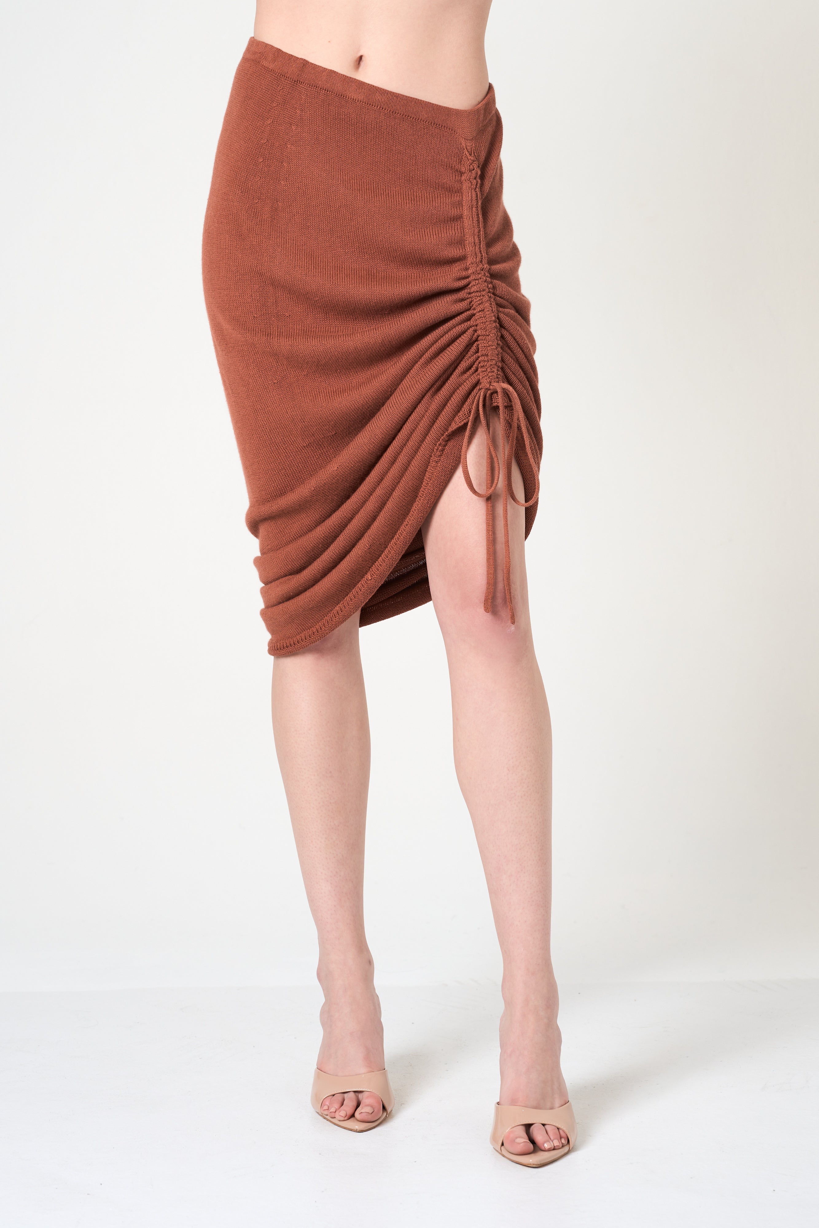 Intermix - Midi Pencil Skirt in Brick - 