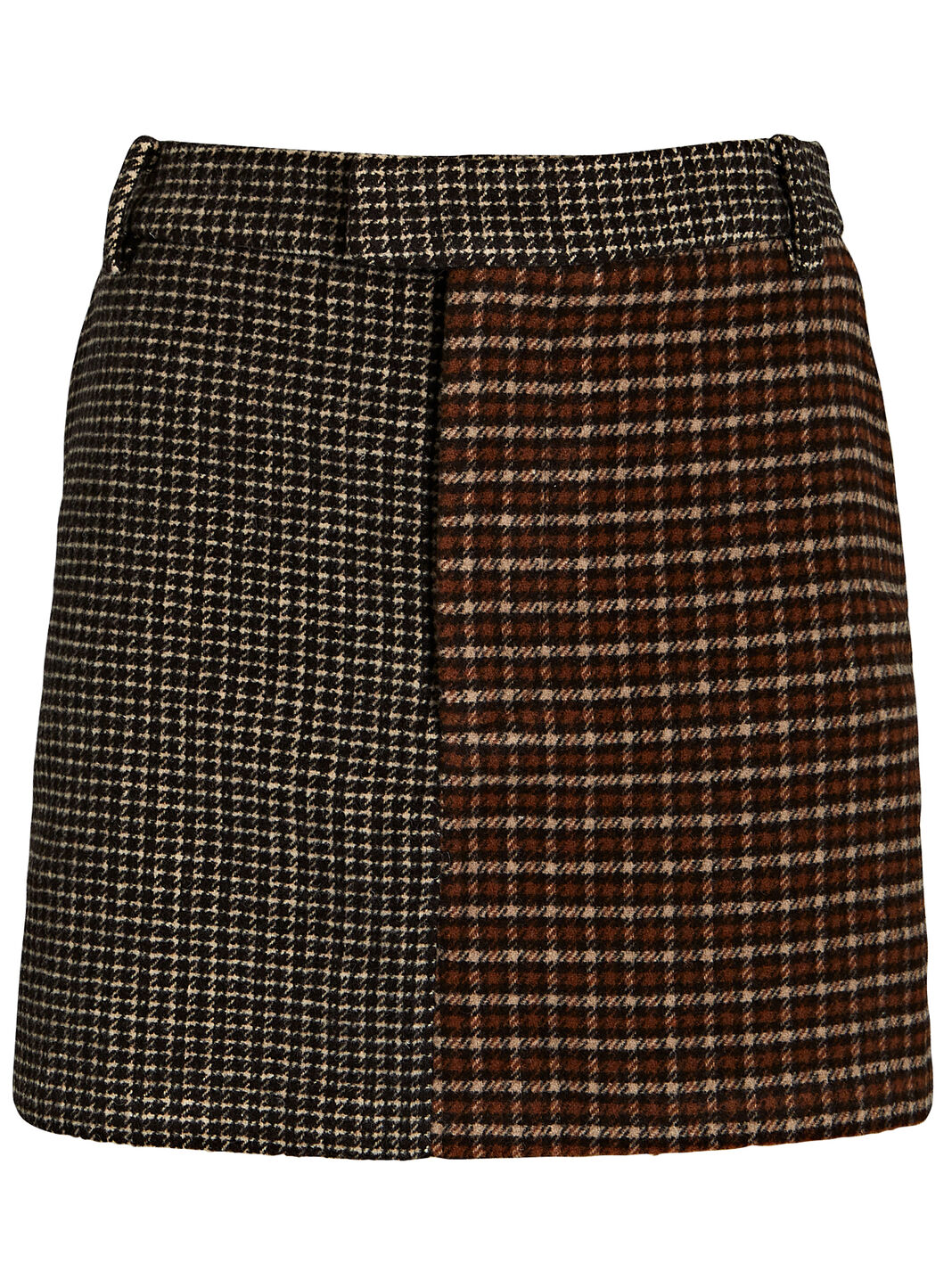 Prim Pattern-Blocked Mini Skirt