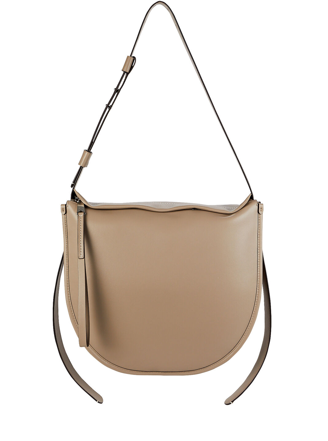 PROENZA SCHOULER WHITE LABEL Baxter Zip Leather Hobo Bag in Brown