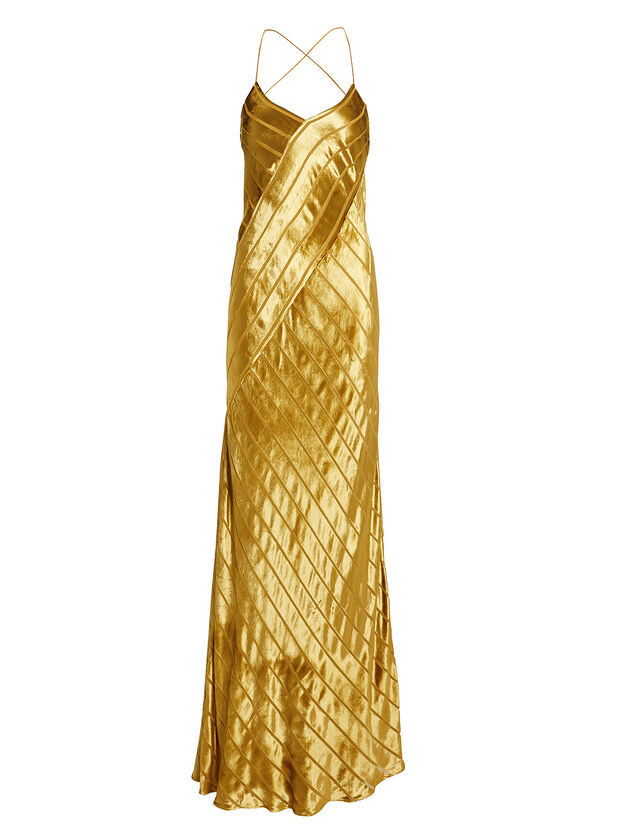Topaz Velvet Stripe Gown
