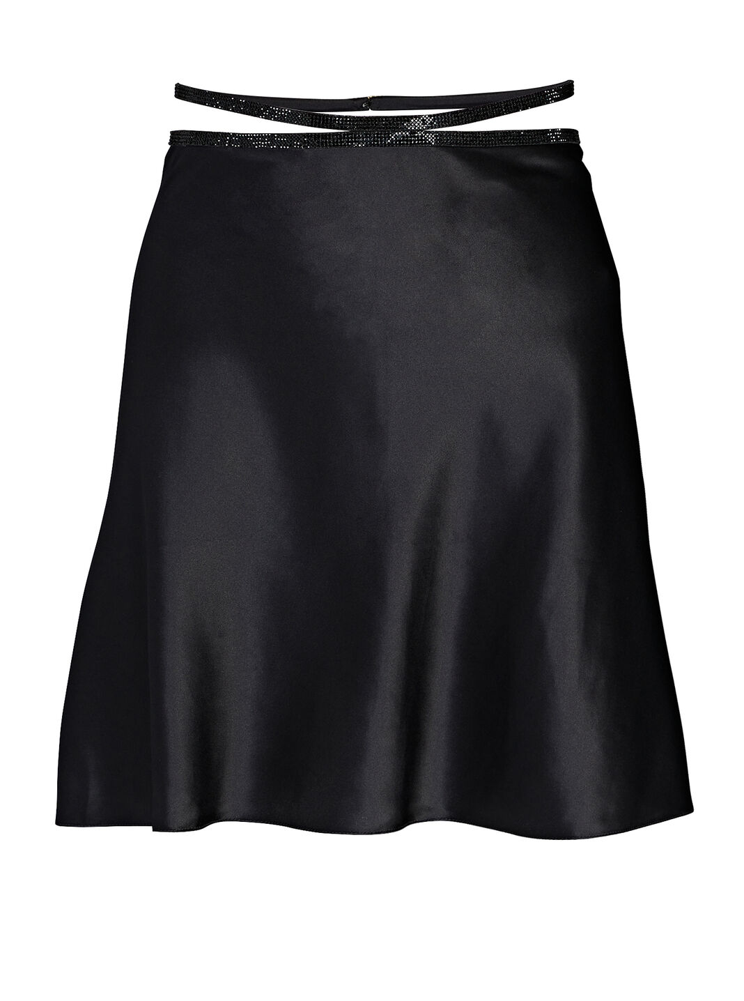 Cutout Silk Mini Skirt