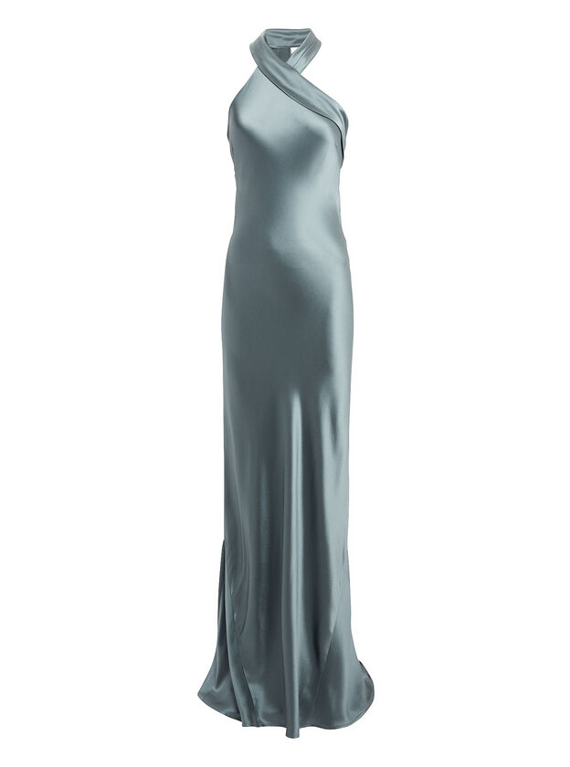 Pandora Asymmetrical Neck Gown