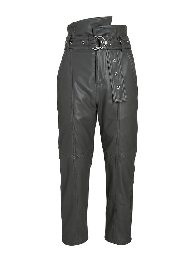 Anniston Cropped Leather Pants