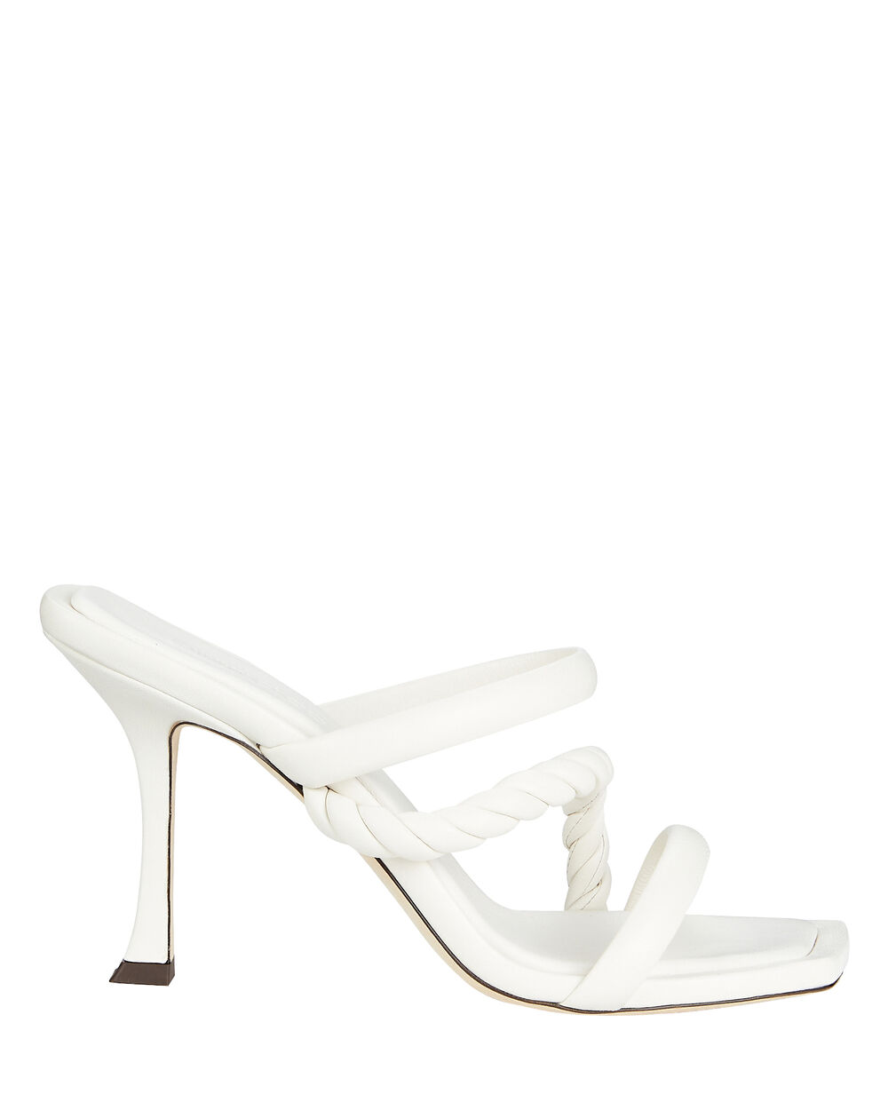 JIMMY CHOO Diosa 90 twisted leather mules
