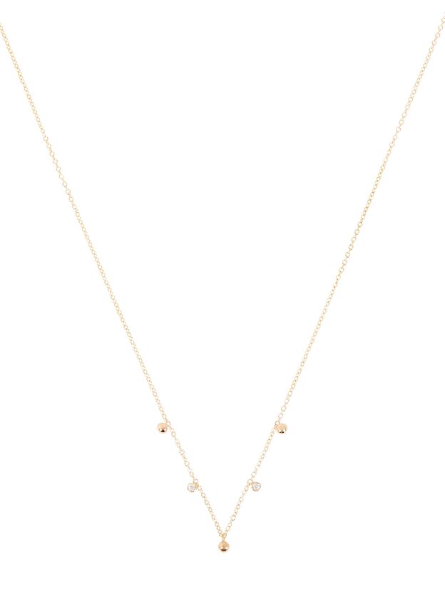 Scattered Diamond Chain Necklace