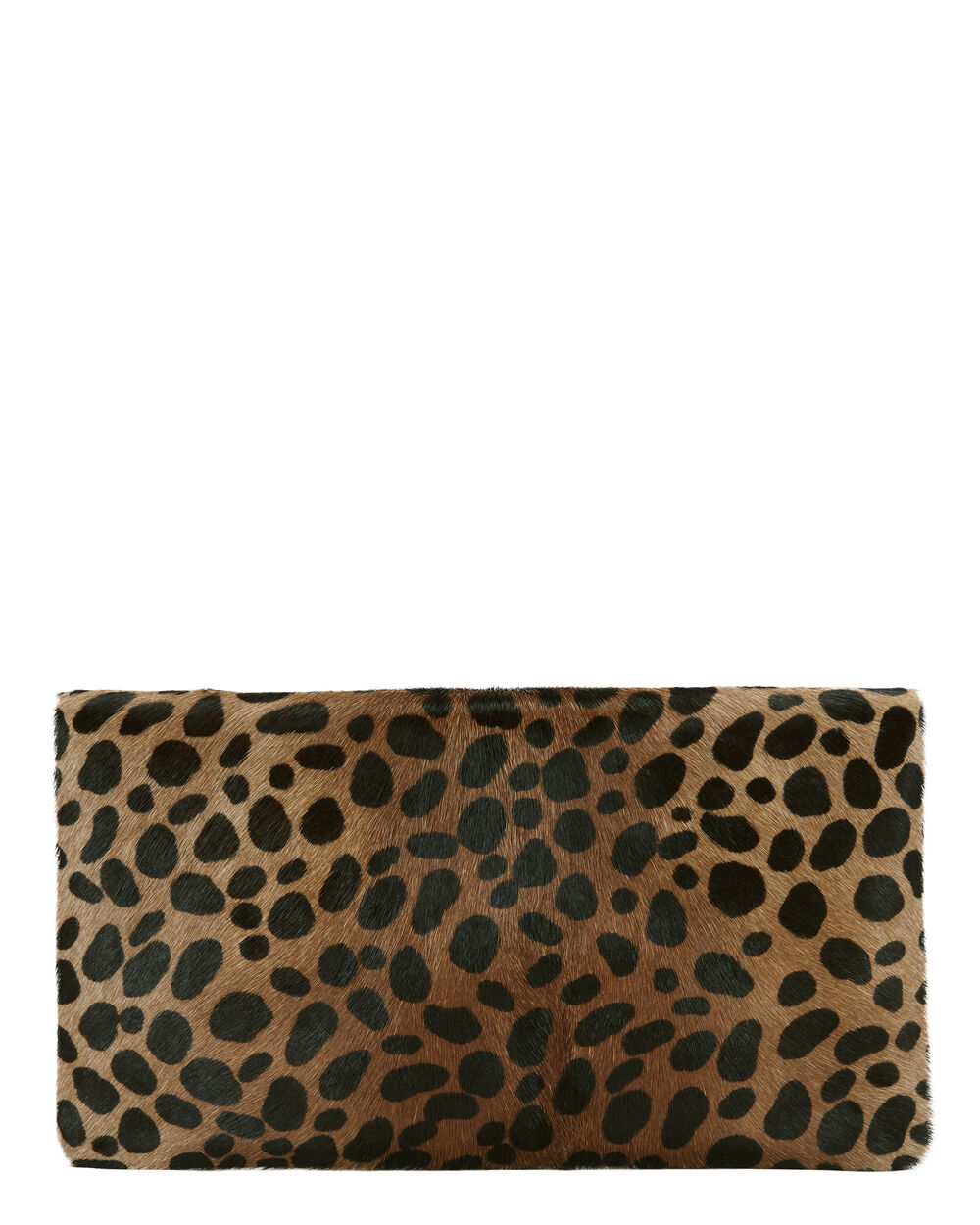 Clare V. Leopard Haircalf Fold Over Clutch - INTERMIX®