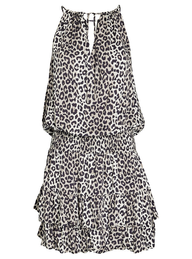 Papaya Leopard Mini Dress