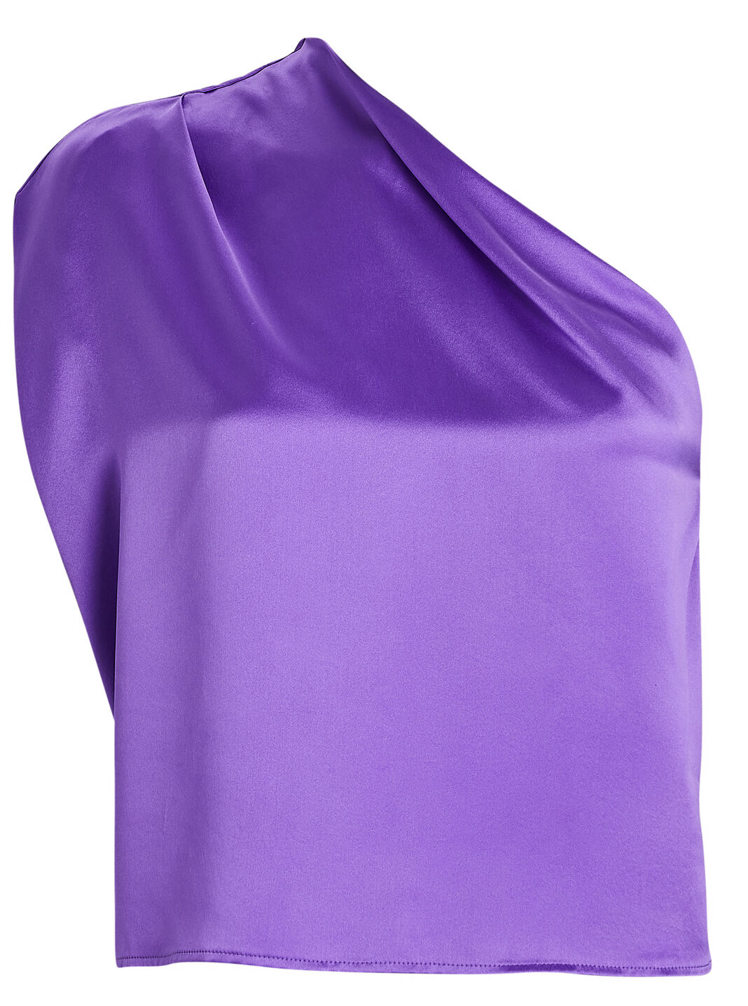 One-Shoulder Silk Top