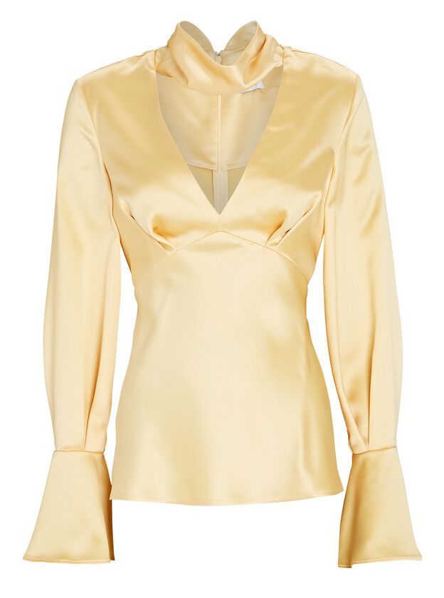 Florence Satin Cut-Out Blouse