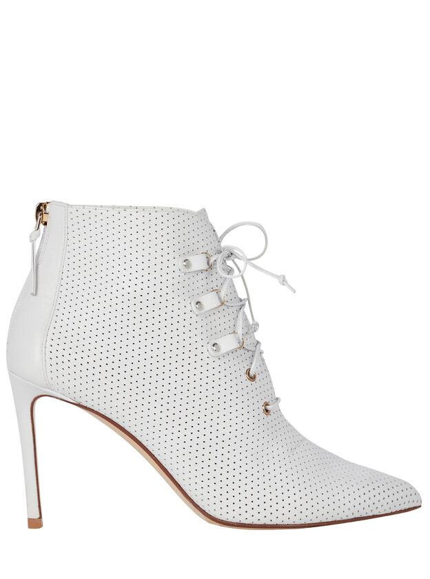 Perforated Leather Booties