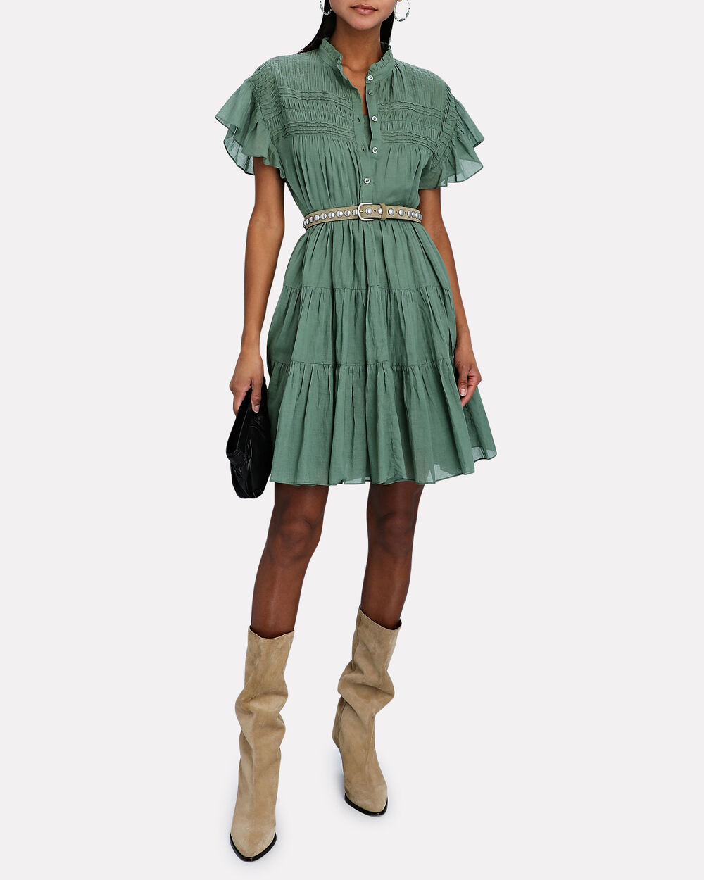 Isabel Marant Lanikaye Ruffle Voile Mini Dress | INTERMIX®