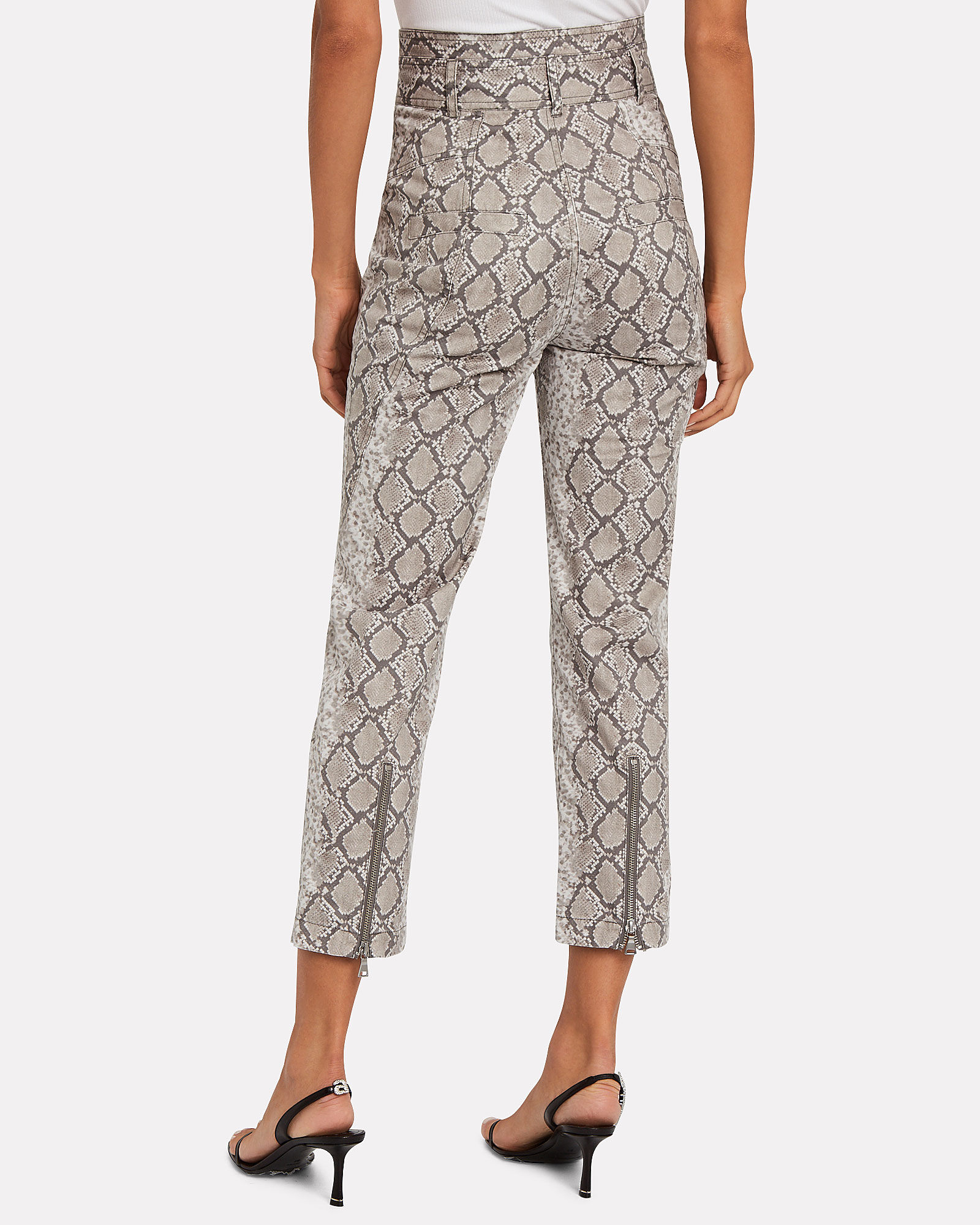 Trousers with python print