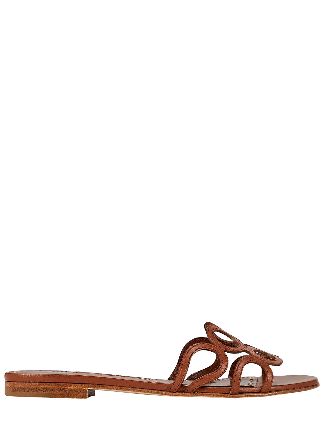 Barimu Cut-Out Leather Flat Sandals