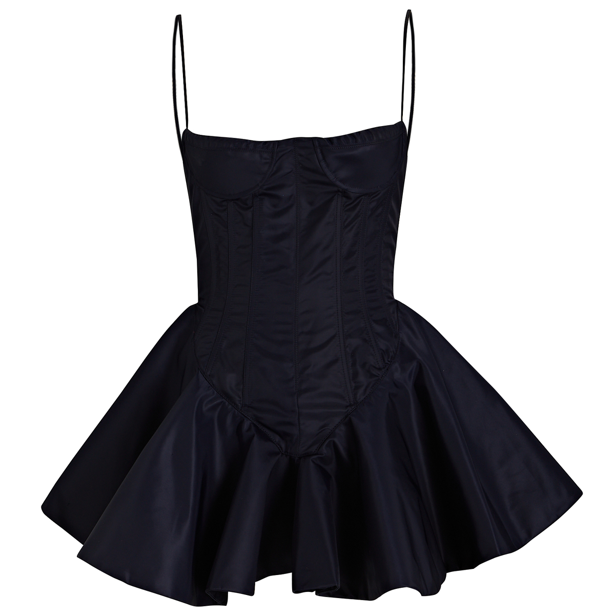 LaQuan Smith Nylon Peplum Mini Dress | INTERMIX®