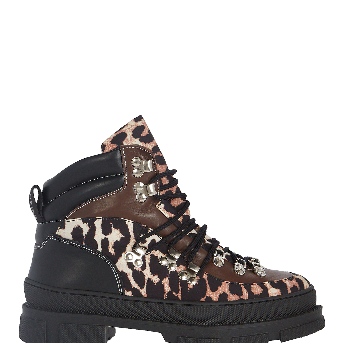 GANNI Leopard Print Hiking Boots | INTERMIX®