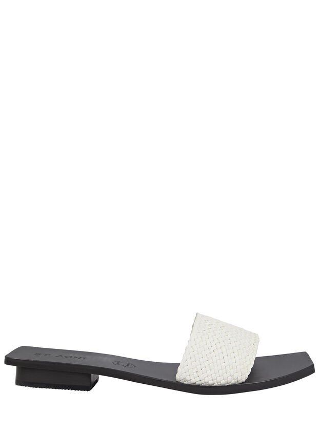 Edi Woven Leather Slide Sandals
