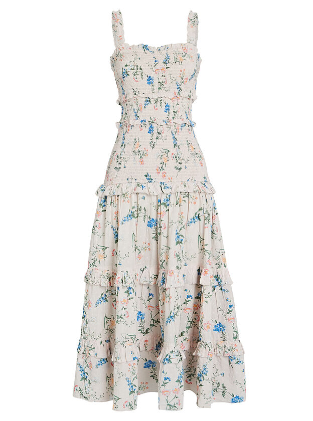 Altea Smocked Floral Cotton Dress