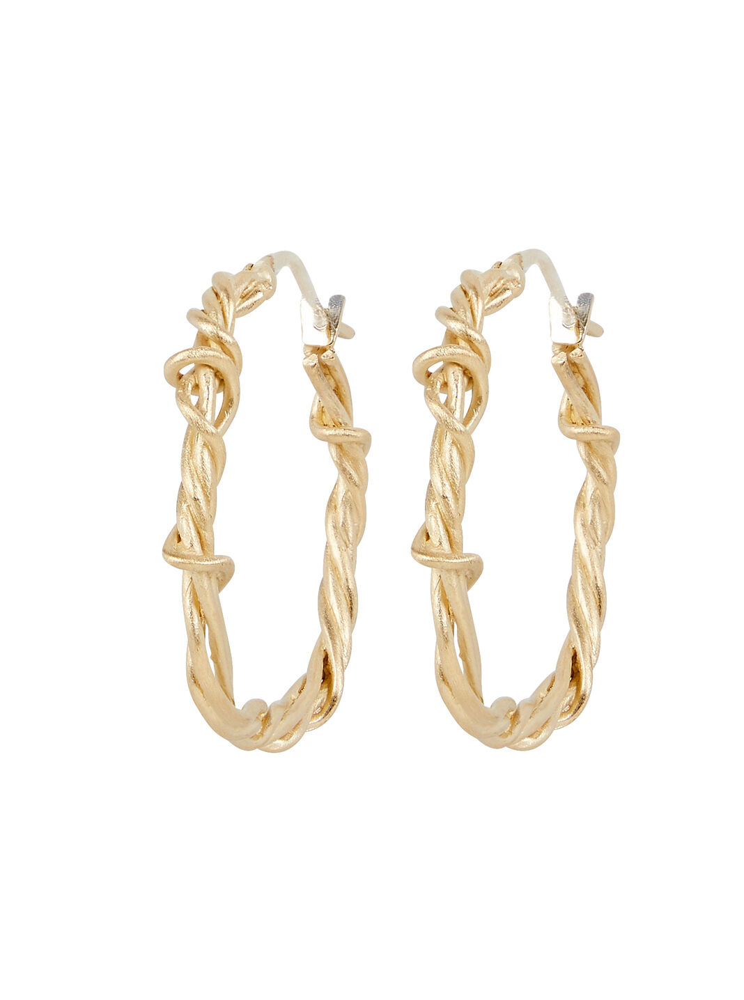 Twisted Gold Vermeil Hoop Earrings