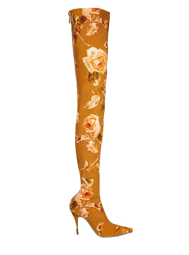 Thigh-High Floral Boots