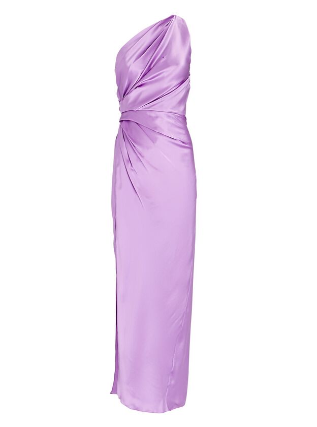 One-Shoulder Silk Satin Gown