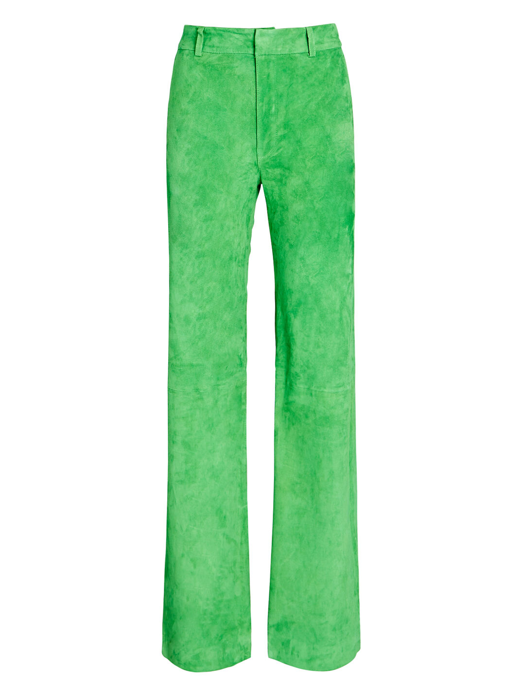 Baggy Suede Straight-Leg Pants