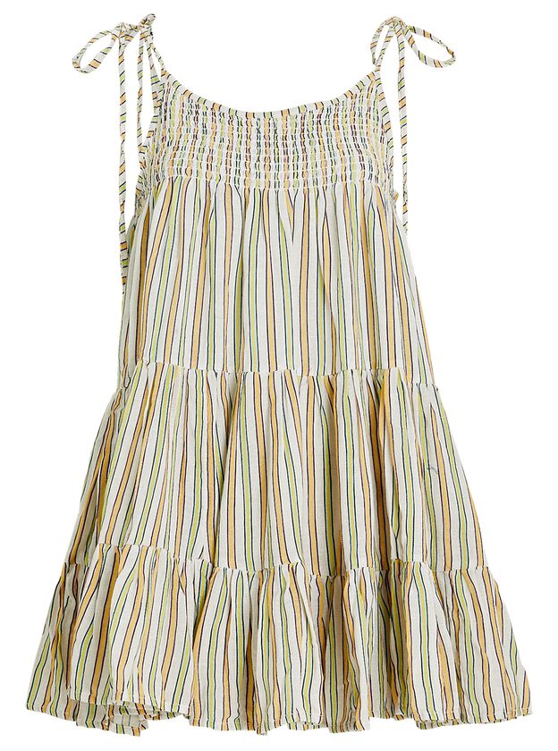 Parker Striped Cotton-Linen Mini Dress