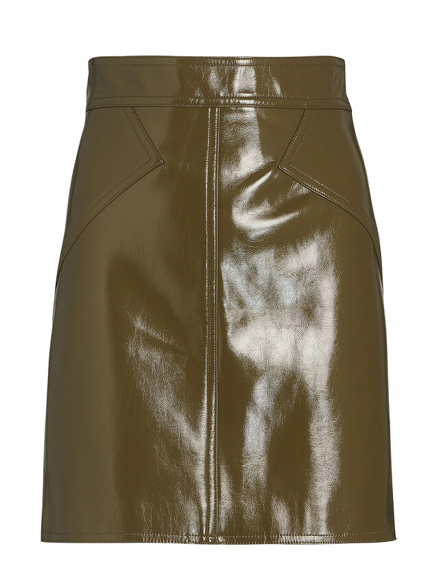 Rina Patent Leather Mini Skirt