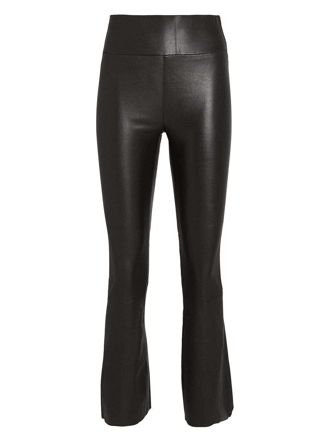 Cropped Flare Leather Leggings
