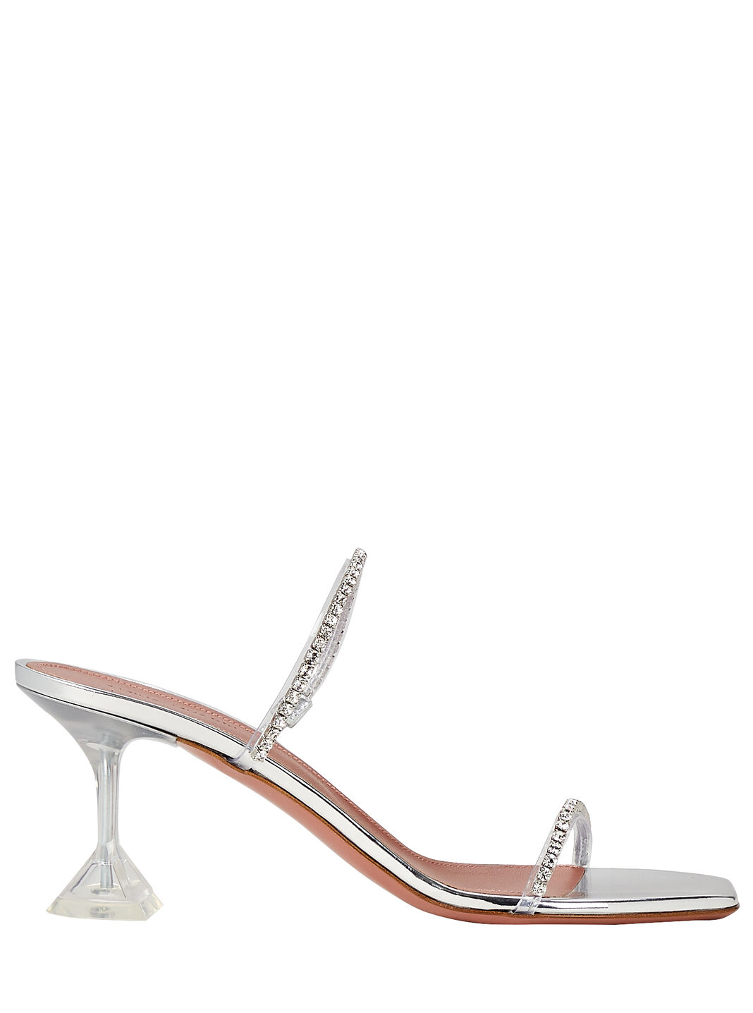 Gilda Crystal-Embellished PVC Slide Sandals