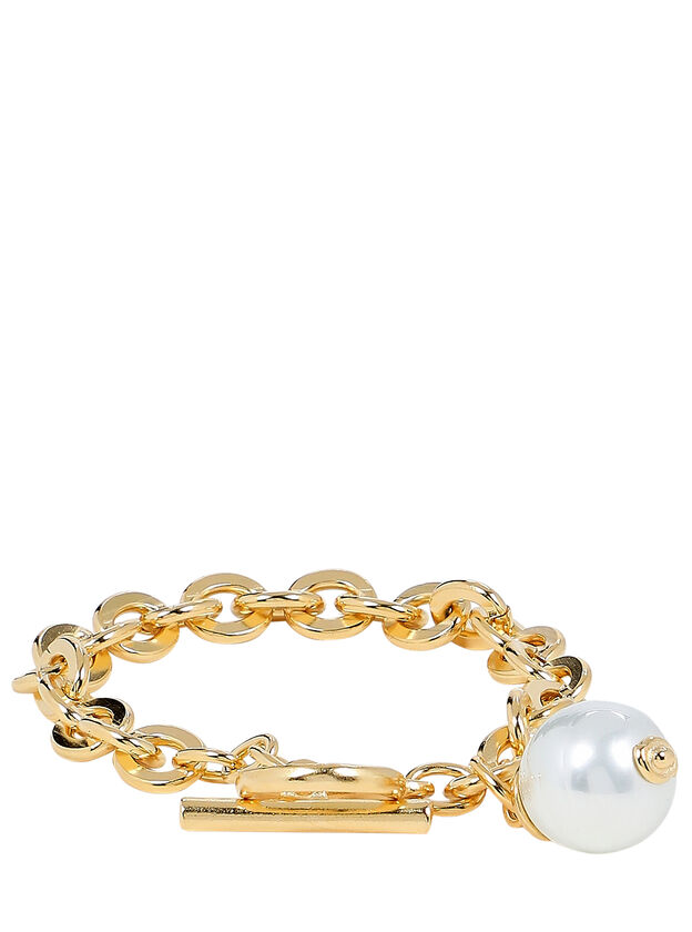 Pearl Chain Link Toggle Bracelet