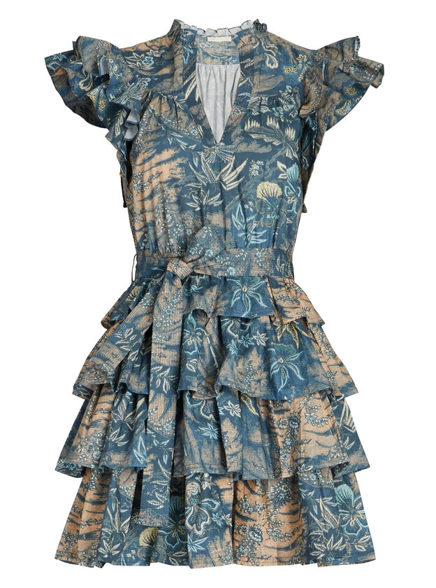 Lulua Ruffled Cotton Poplin Mini Dress