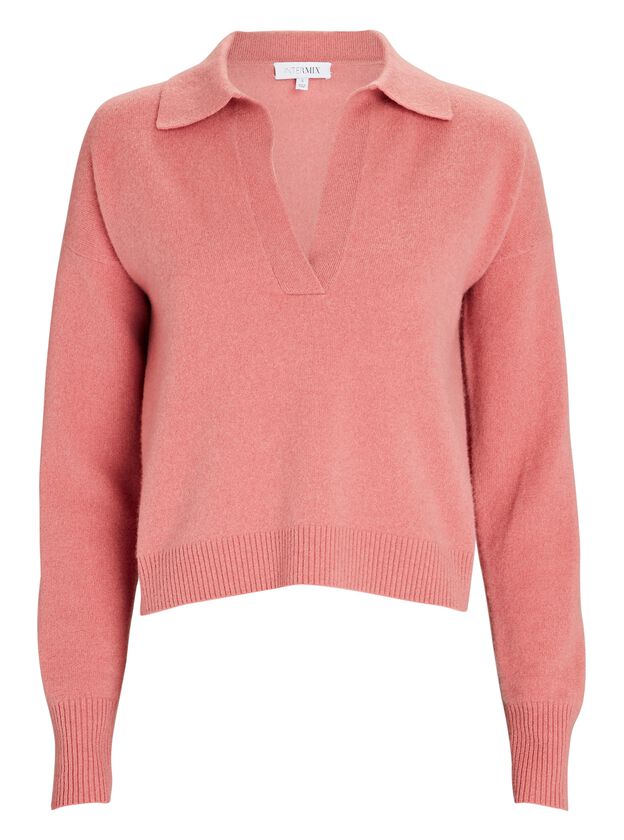Hillary Cashmere Polo Sweater