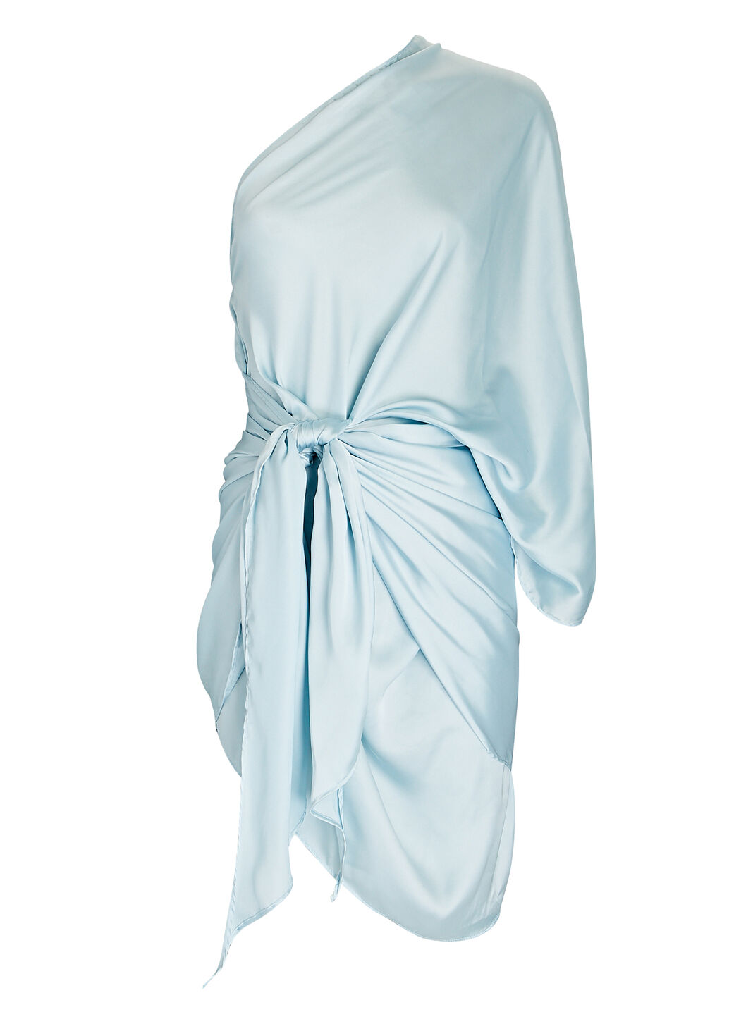 Cabana One-Shoulder Satin Mini Dress