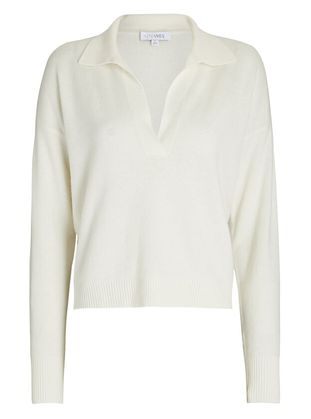 Hillary Cashmere Polo Sweater