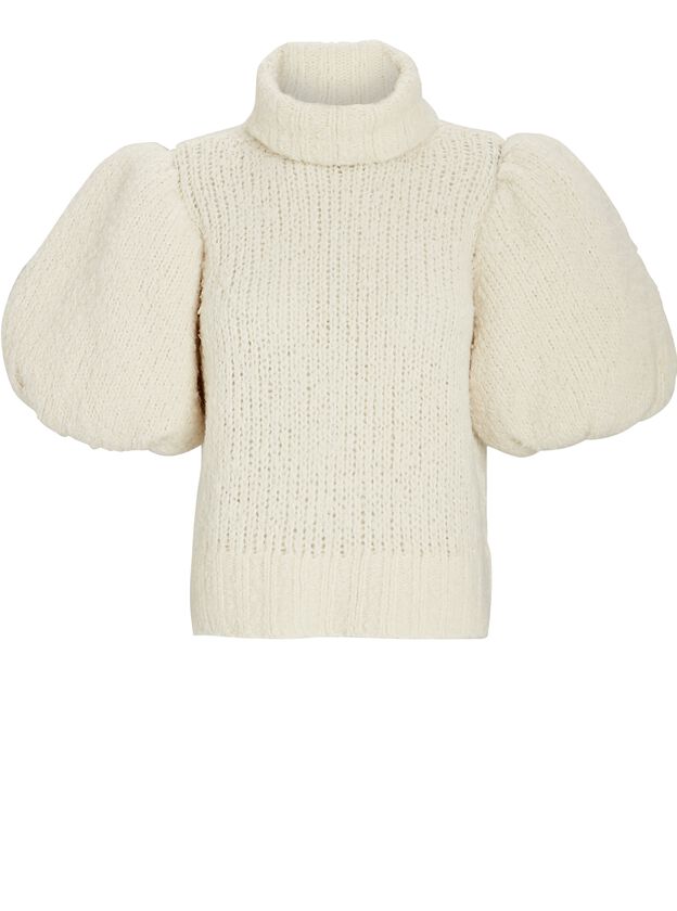 Alba Puff Sleeve Turtleneck Sweater