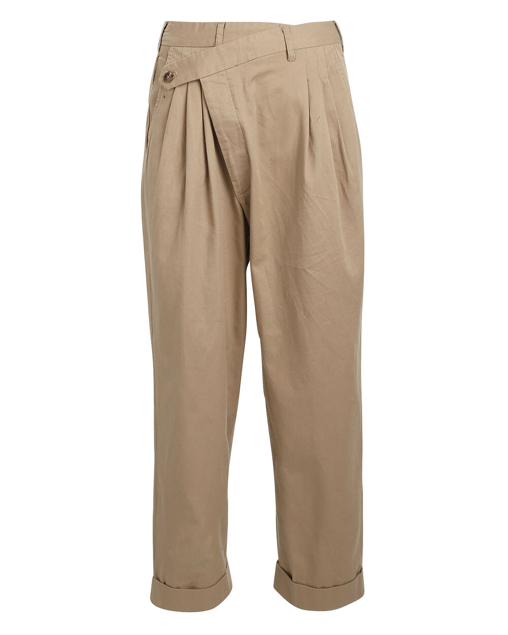R13, Crossover Pleated Cotton Trousers