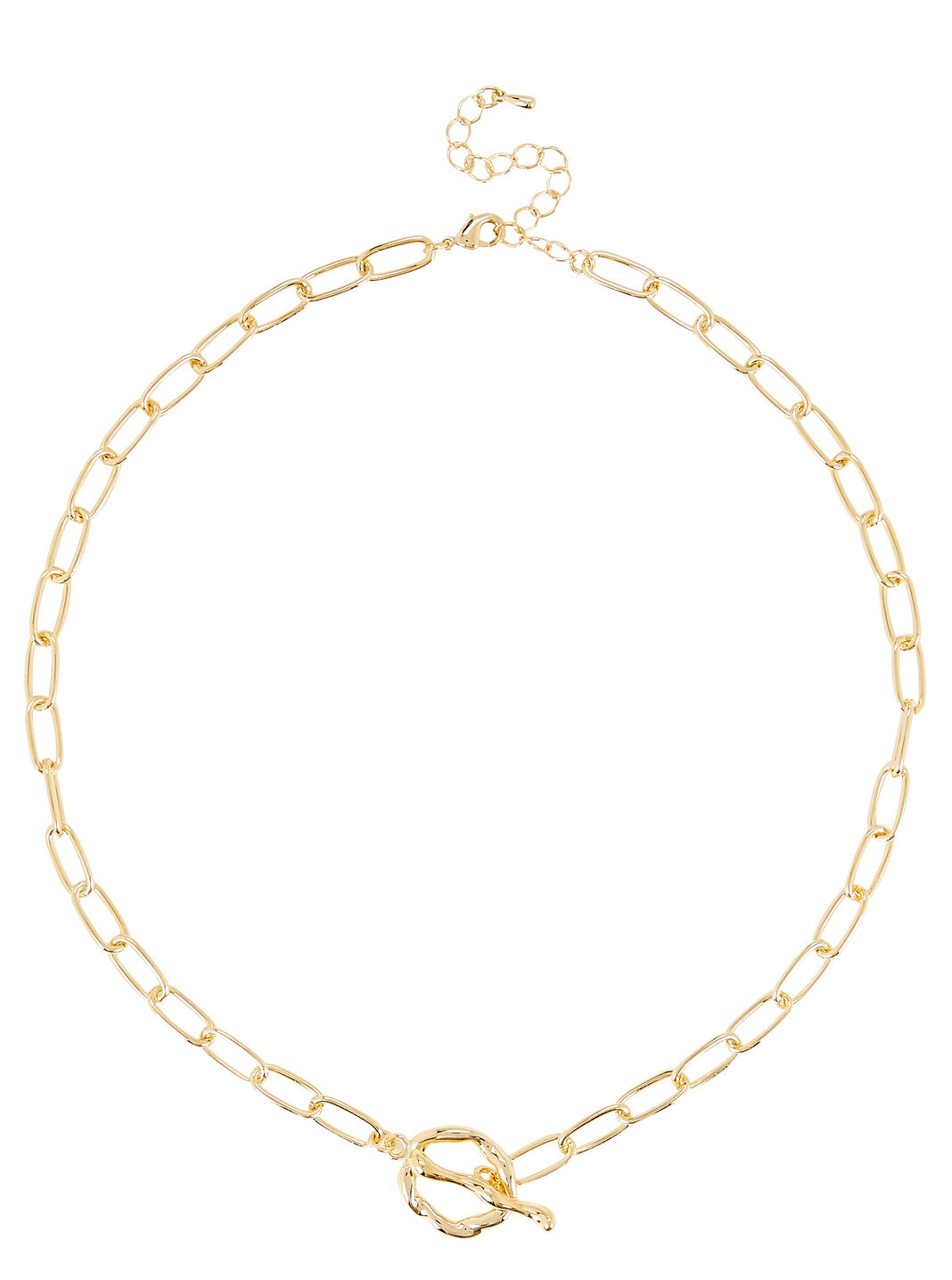 Oval Chain Link Toggle Necklace