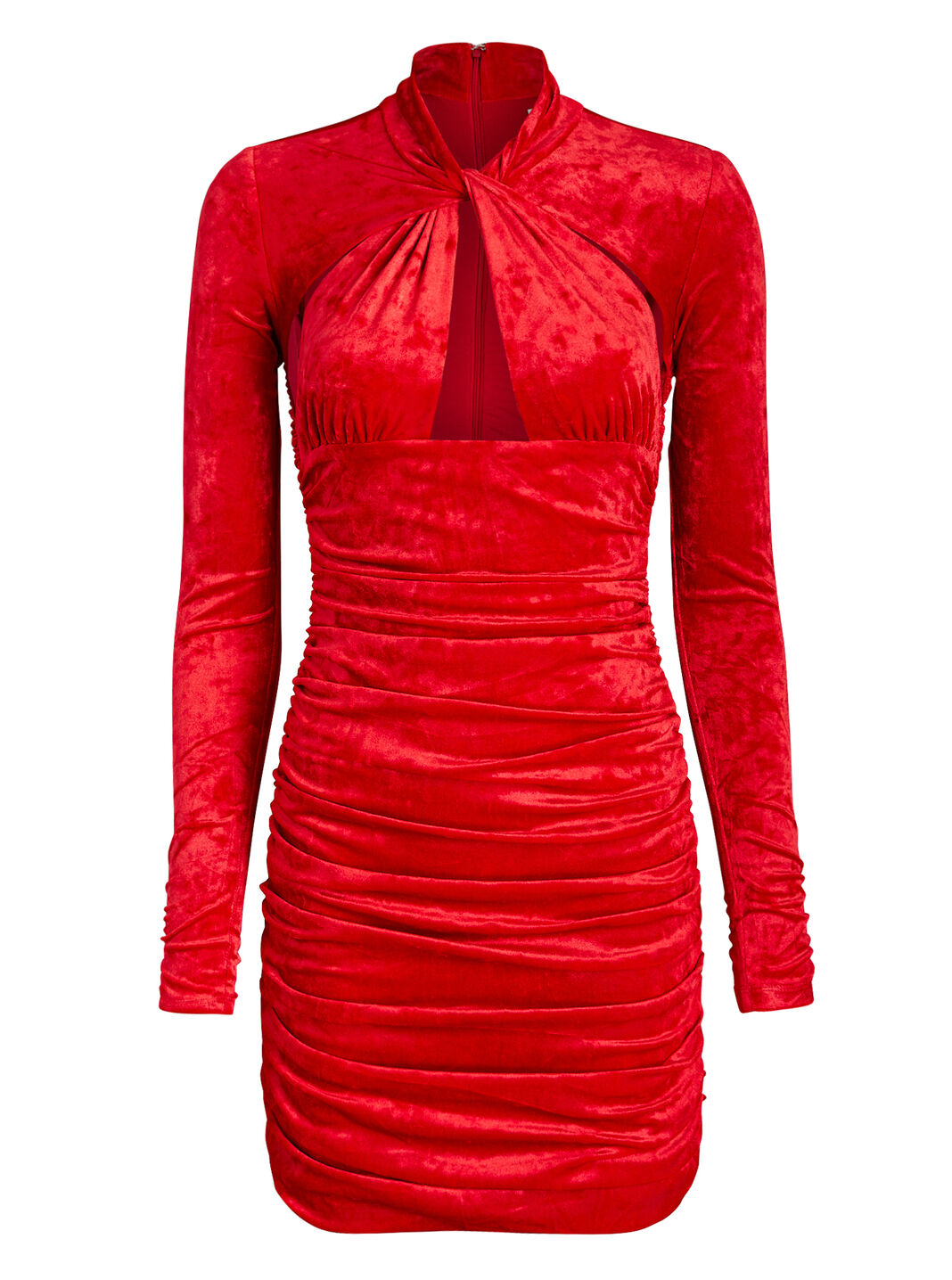 Arsenia Cut-Out Velvet Mini Dress