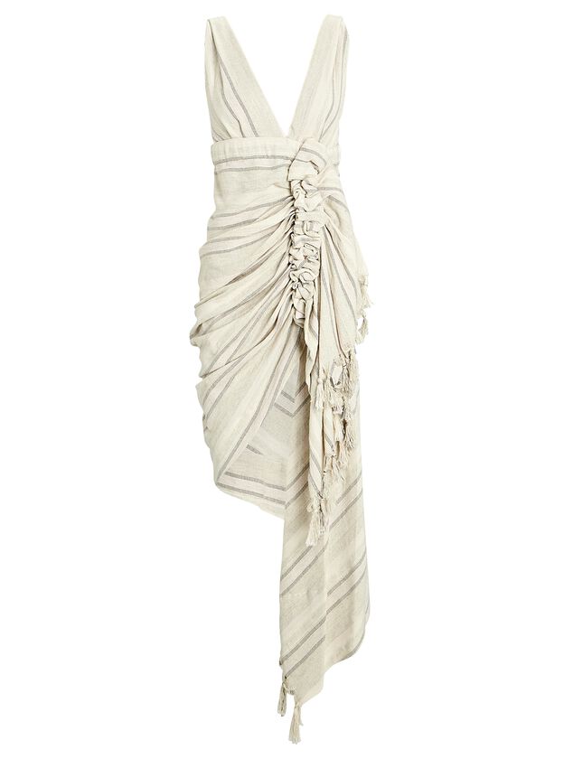 Tulum Ruched High-Low Dress