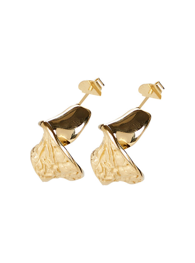14k Gold Vermeil Organic Curved Earrings
