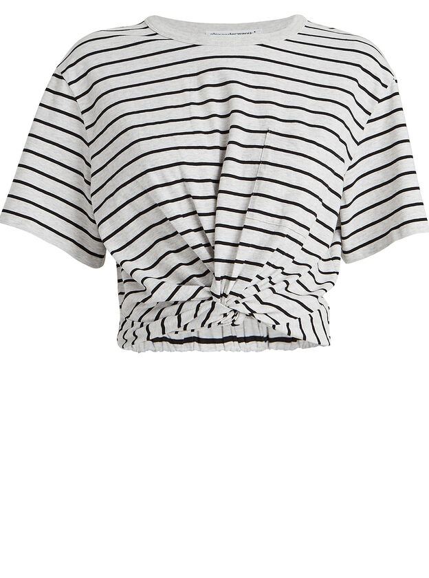 Striped Jersey Twist T-Shirt