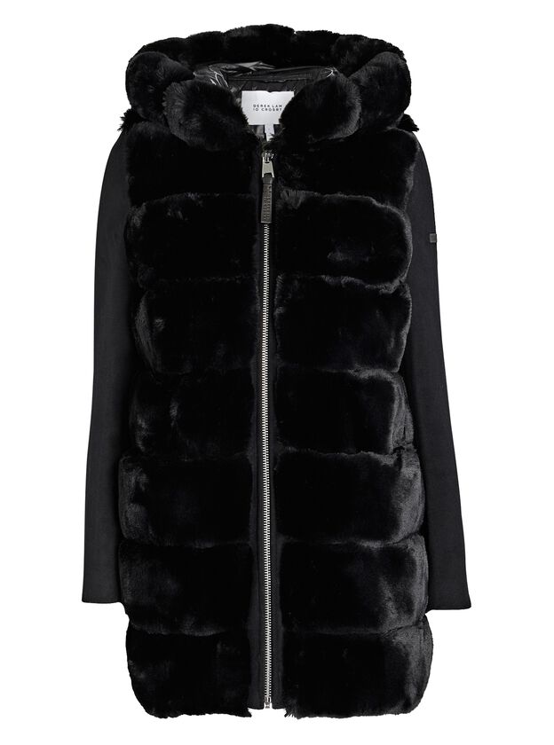 Hooded Faux Fur Puffer Coat
