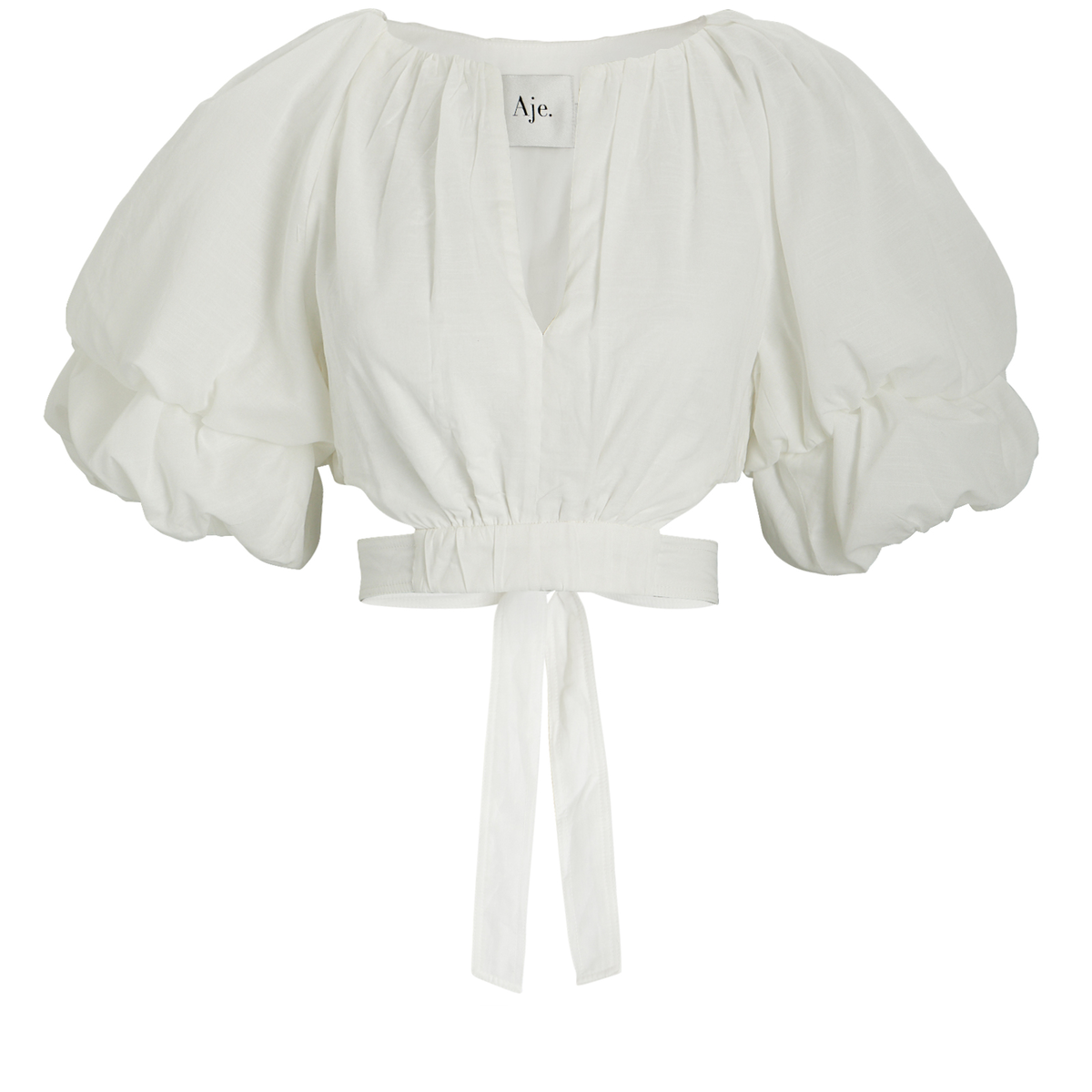 Aje Impression Puff Sleeve Top In White | INTERMIX®