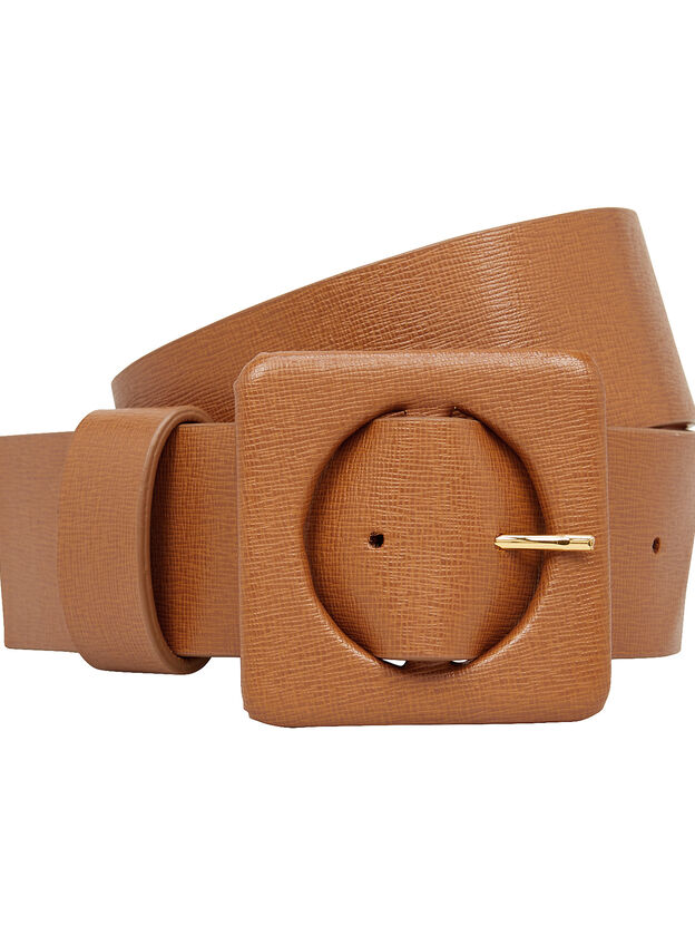 Agnes Square Buckle Leather Belt