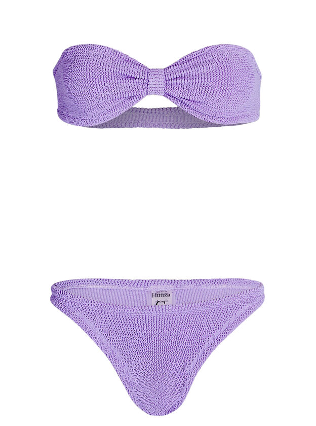 Jean Knotted Bandeau Bikini Set