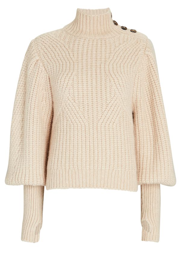 Alana Puff Sleeve Turtleneck Sweater