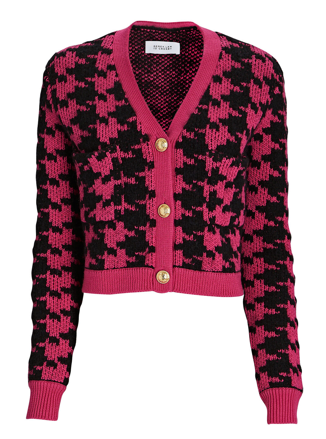 Molly Houndstooth Cropped Cardigan
