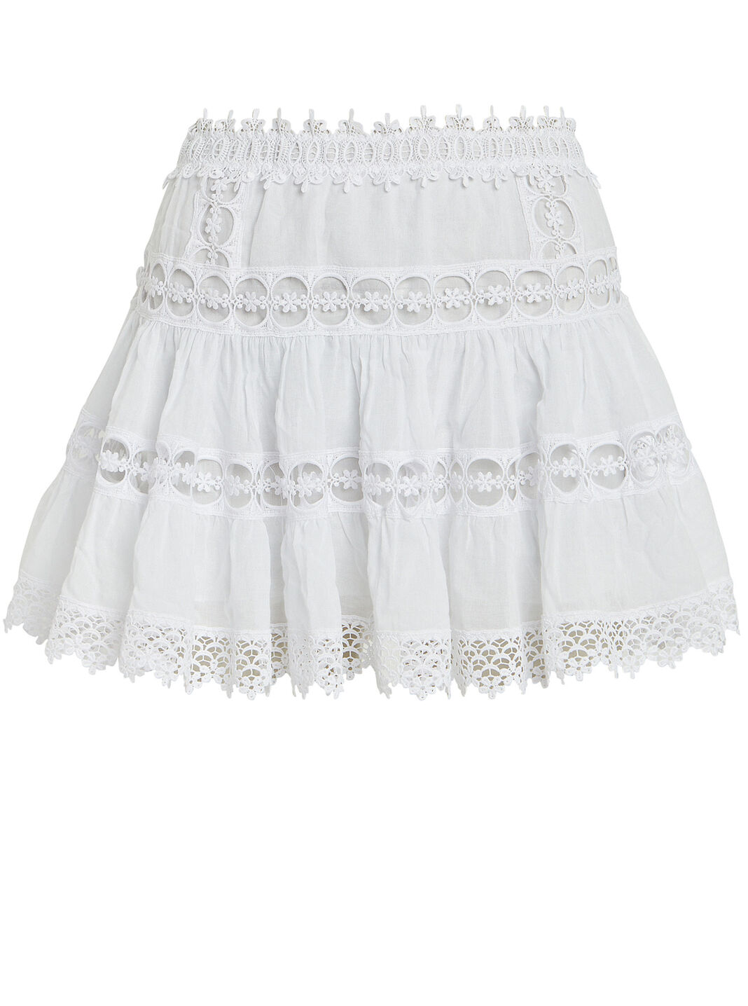 Greta Lace-Trimmed Mini Skirt