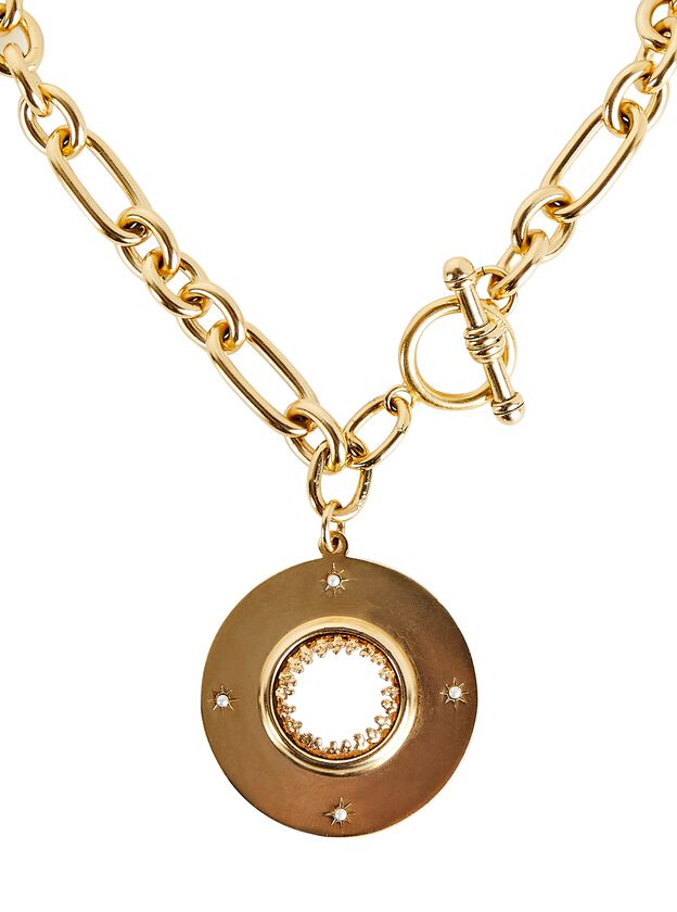 Saturn Pendant Toggle Necklace