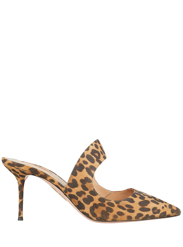 Forever Leopard Suede Mules